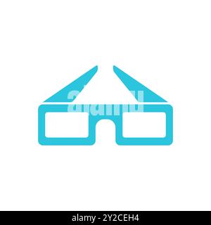 3D glasses. Isolated on white background. From blue icon set. Stock Vector