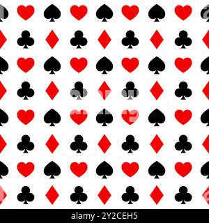 Playing Card Symbols seamless pattern texture Stock Vector