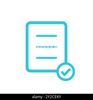 Test, exam icon. Isolated on white background. From blue icon set. Stock Vector