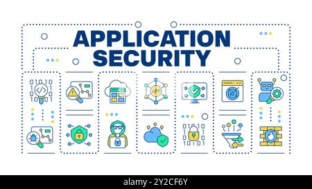 Application security word concept isolated on white Stock Vector