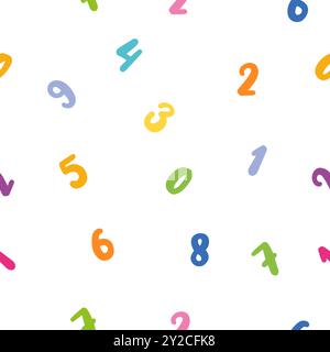 Seamless pattern, numbers, colorful texture Stock Vector