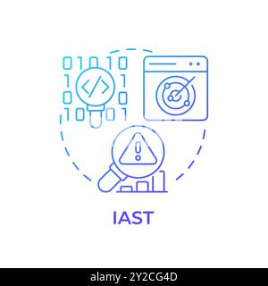 IAST blue gradient concept icon Stock Vector