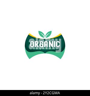 Organic Food Products Label Logo Vector Stock Vector