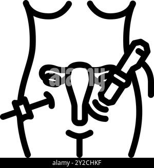 gynecologic laparoscopy line icon vector illustration Stock Vector ...