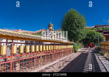 Baiju Temple is the main Temple in Xigaze, Tibet, China, blue sky Stock Photo