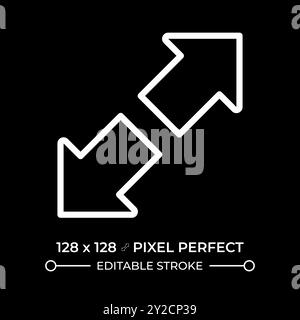 Zoom in white linear icon for dark theme Stock Vector