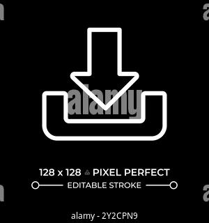 Download white linear icon for dark theme Stock Vector