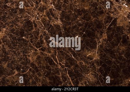 High-quality natural marble texture with brown and beige veins, ideal for interiors. Stock Photo