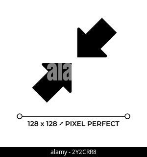 Zoom out black glyph icon Stock Vector