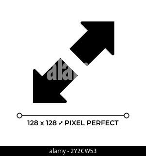 Zoom in black glyph icon Stock Vector