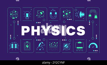 Physics dark blue word concept Stock Vector