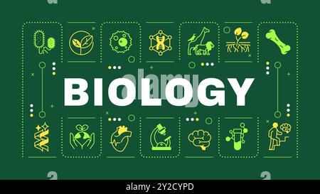 Biology science green word concept Stock Vector
