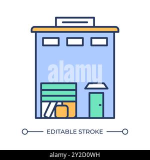 Two floor storage RGB color icon Stock Vector