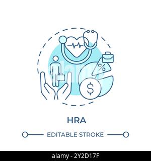 HRA soft blue concept icon Stock Vector