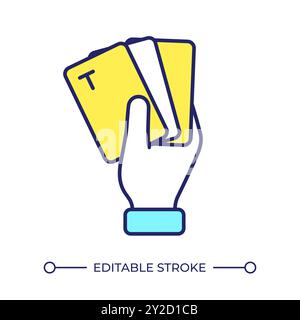 Agile poker cards RGB color icon Stock Vector