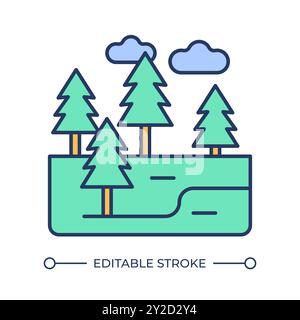 Forest RGB color icon Stock Vector