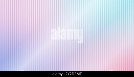 3D fluted glass with purple, blue background. Refracting the texture of the acrylic ribbed bathtub divider wall.  vector Stock Vector