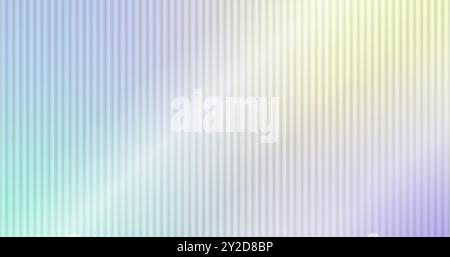 3D fluted glass with rainbow blue green background. Refracting the texture of the acrylic ribbed bathtub divider wall vector Stock Vector