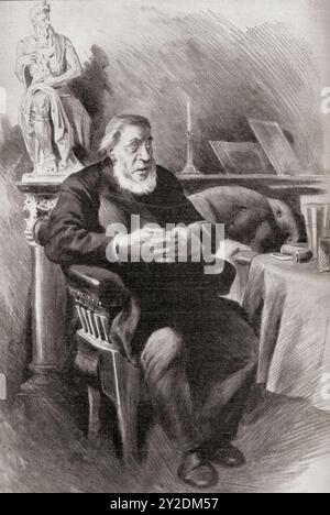 President Kruger at home.  Stephanus Johannes Paulus Kruger, 1825 – 1904, better known as Paul Kruger. South African politician.  From The Graphic Illustrated Weekly Newspaper, published 1897. Stock Photo