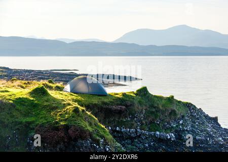 A wild camp on the island of Kerrera near Oban on Scotland's west coast Stock Photo