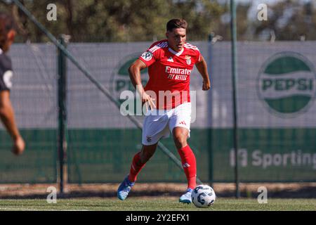 Goncalo Oliveira seen during Liga Revelacao game between teams of Sporting CP and SL Benfica at Estadio Aurelio Pereira Stock Photo