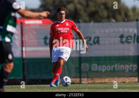 Goncalo Oliveira seen during Liga Revelacao game between teams of Sporting CP and SL Benfica at Estadio Aurelio Pereira Stock Photo