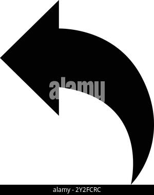 Arrow share icon, share icon, Curved arrow sign, Bent arrow symbol Stock Vector