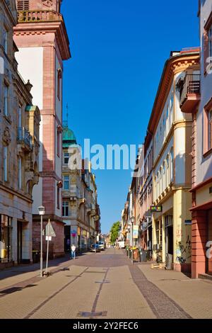 Heidelberg, Germany - June 2024: Shopping main street called 'Hauptstrasse' in historic city center Stock Photo