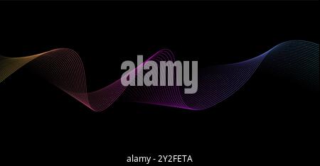 Futuristic dots pattern on dark background. Vector illustration Stock Vector