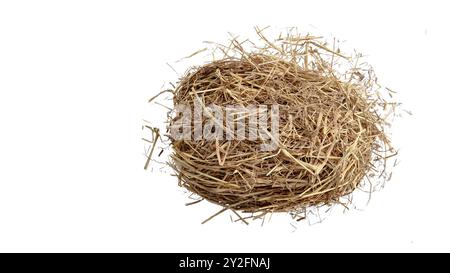 Straw Cut File cut out image of lump of dry straw with clipping paths, against white ...