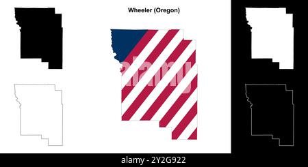 Wheeler County, Oregon outline map set Stock Vector Image & Art - Alamy