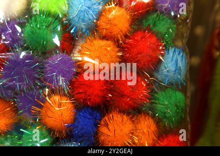 Stationery. School supplies, stationery accessories. Colorful stationery. Stationery store. Goods for office and study. Stock Photo
