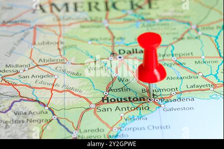 Symbol Map of the City Houston (Texas) showing the city with a pattern ...