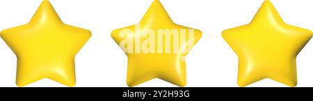 shiny 3d stars isolated. Vector illustration Stock Vector