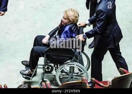 Roma, Italia. 26th Sep, 2023. Foto Roberto Monaldo/LaPresse26-09-2023 Roma Politica Camera dei deputati - Esequie di Stato del Presidente emerito della Repubblica Giorgio Napolitano Nella foto Clio Bittoni Napolitano 26-09-2023 Rome (Italy) Politica Chamber of deputies - State funeral of the President Emeritus of the Republic Giorgio Napolitano In the pic Clio Bittoni Napolitano Credit: LaPresse/Alamy Live News Stock Photo