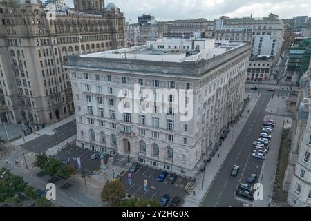 The Cunard Building, one of the Three Graces on Pier Head, Liverpool, England. Stock Photo