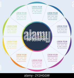 10 Options Infographic circle design 10 Options, objects, elements or steps information business infographic template Stock Vector