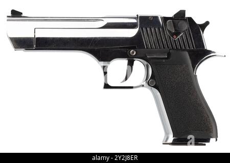 Desert eagle big caliber hand gun isolated on white background Stock ...