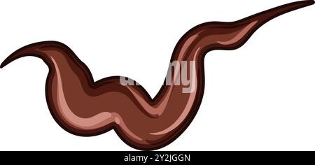 topping chocolate drip sause cartoon vector illustration Stock Vector