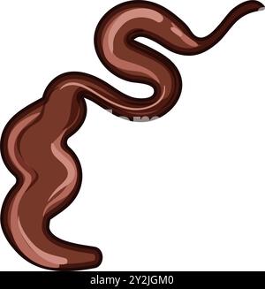 sauce chocolate drip sause cartoon vector illustration Stock Vector