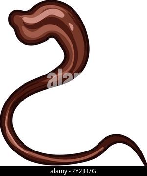 indulgent chocolate drip sause cartoon vector illustration Stock Vector