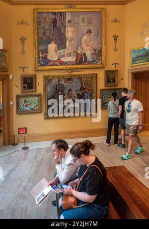 interior galleries of the Barnes Foundation in Philadelphia PA Stock Photo