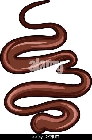 decadent chocolate drip sause cartoon vector illustration Stock Vector