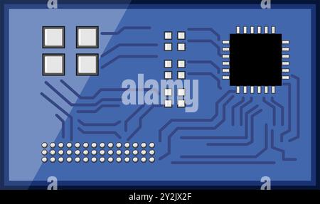 microcontroller microcontroller cartoon vector illustration Stock ...