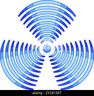 bandwidth wireless signal wave cartoon vector illustration Stock Vector