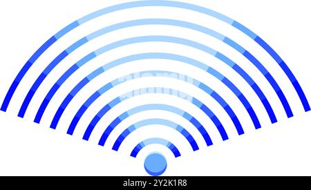 attenuation wireless signal wave cartoon vector illustration Stock Vector