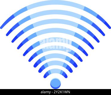 modulation wireless signal wave cartoon vector illustration Stock Vector