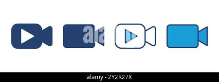 Video icon vector. video camera icon vector. movie sign. cinema Stock Vector