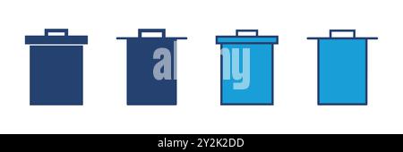Trash icon vector. trash can icon. delete icon vector. garbage Stock Vector