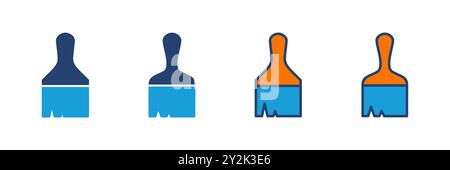 Paint icon vector. paint brush icon vector. paint roller icon vector Stock Vector